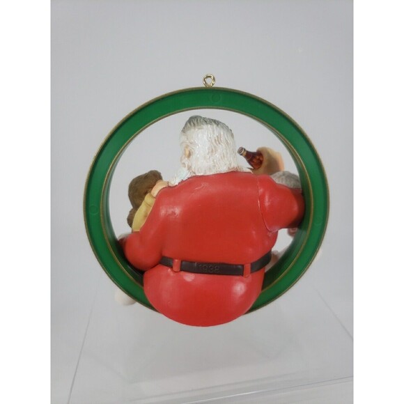 Coca-Cola Trim A Tree Collection 1938 Santa with Girl Christmas Ornament 1990 - Picture 13 of 16